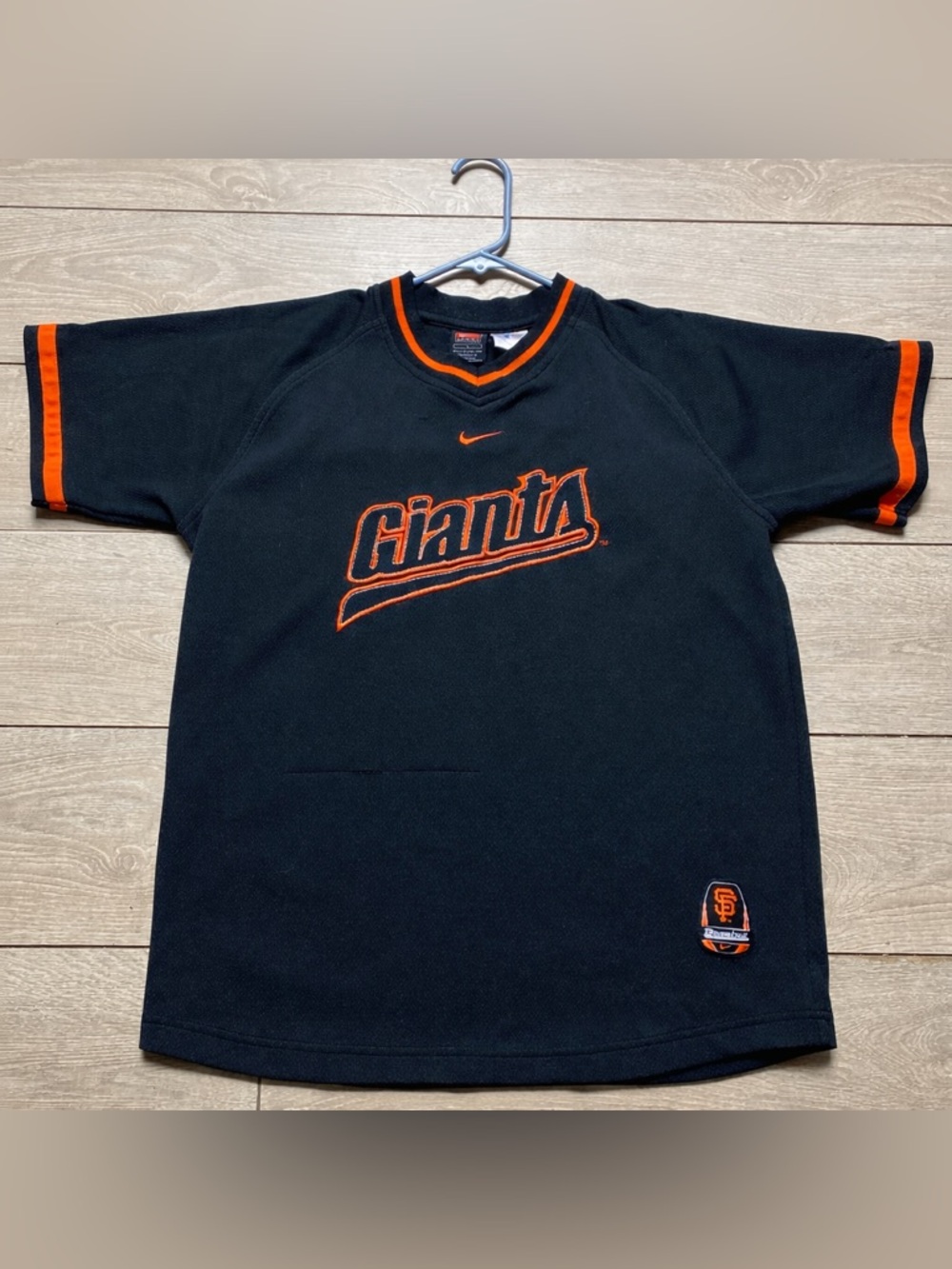 Vintage Nike Center Swoosh San Francisco Giants Black Baseball Jersey Youth L